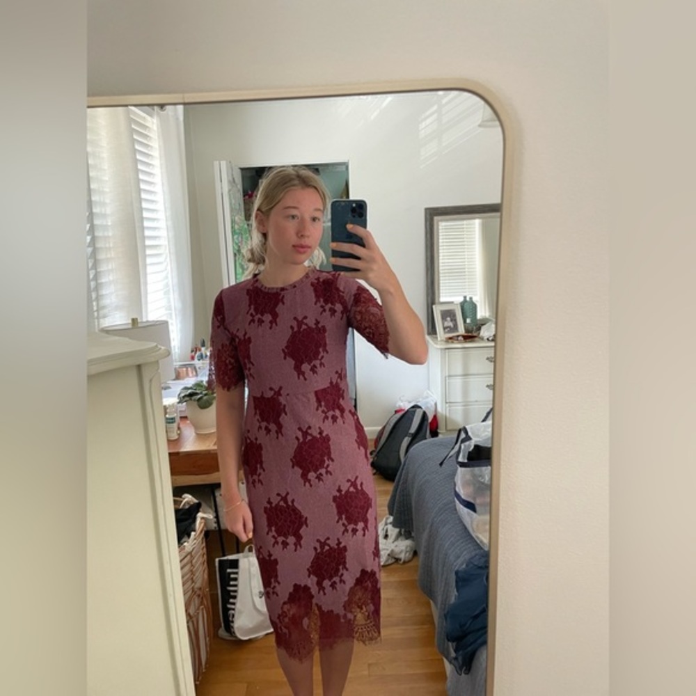 NWT Bohome Two Tone Lace Midi Dress